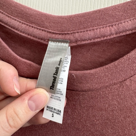 Thread Tank Pink Graphic T-Shirt with Mountain Design - Picture 2 of 4